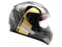 CAPACETE LS2 FF353 MEDAL PRETO/CINZA/DOURADO