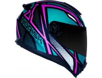 CAPACETE NORISK RAZOR NINJA ROSA/AZUL