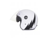 CAPACETE LUCCA GALAXY GLOSSY BOLT WHITE/BLACK 