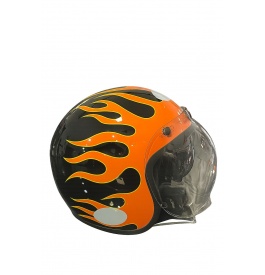 CAPACETE LUCCA SUBLIME ON FIRE GLOSSY BLACK