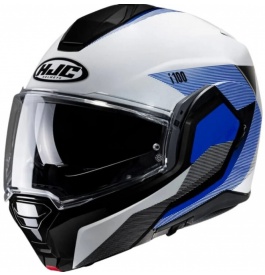 CAPACETE HJC I100 180 BESTON BRANCO AZUL/ CINZA