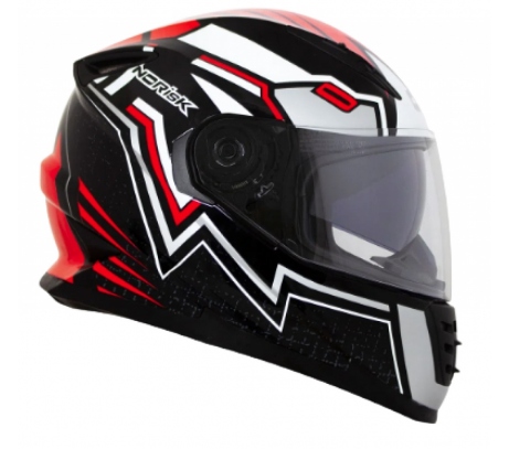 CAPACETE NORISK SOUL WIZARD PRETO/BRANCO