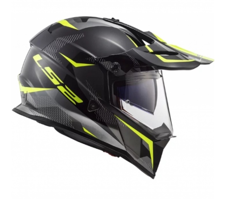 CAPACETE LS2 MX436 PIONEER EVO RING PRETO AMARELO