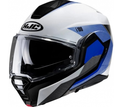 CAPACETE HJC I100 180 BESTON BRANCO AZUL/ CINZA
