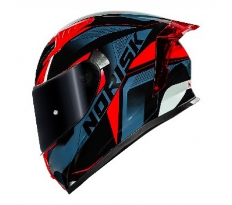 CAPACETE NORISK FLOW PULSE BLUE/RED 