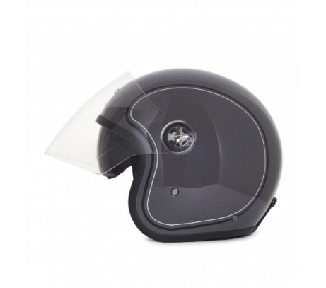 CAPACETE GALAXY GLOSSY CHOPPER SILVER 